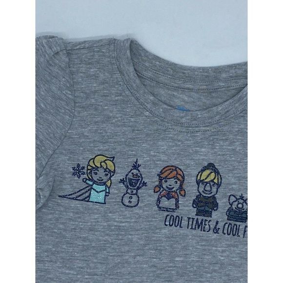 Toddler Girls Disney Frozen 'Cool Times Cool Friends Graphic T-Shirt 2T 3T 4T 5T - Picture 6 of 11